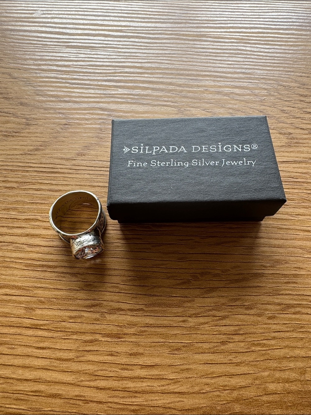 Vintage Silpada Sterling Silver Ring with Clear Gemstone - Picture 4 of 4
